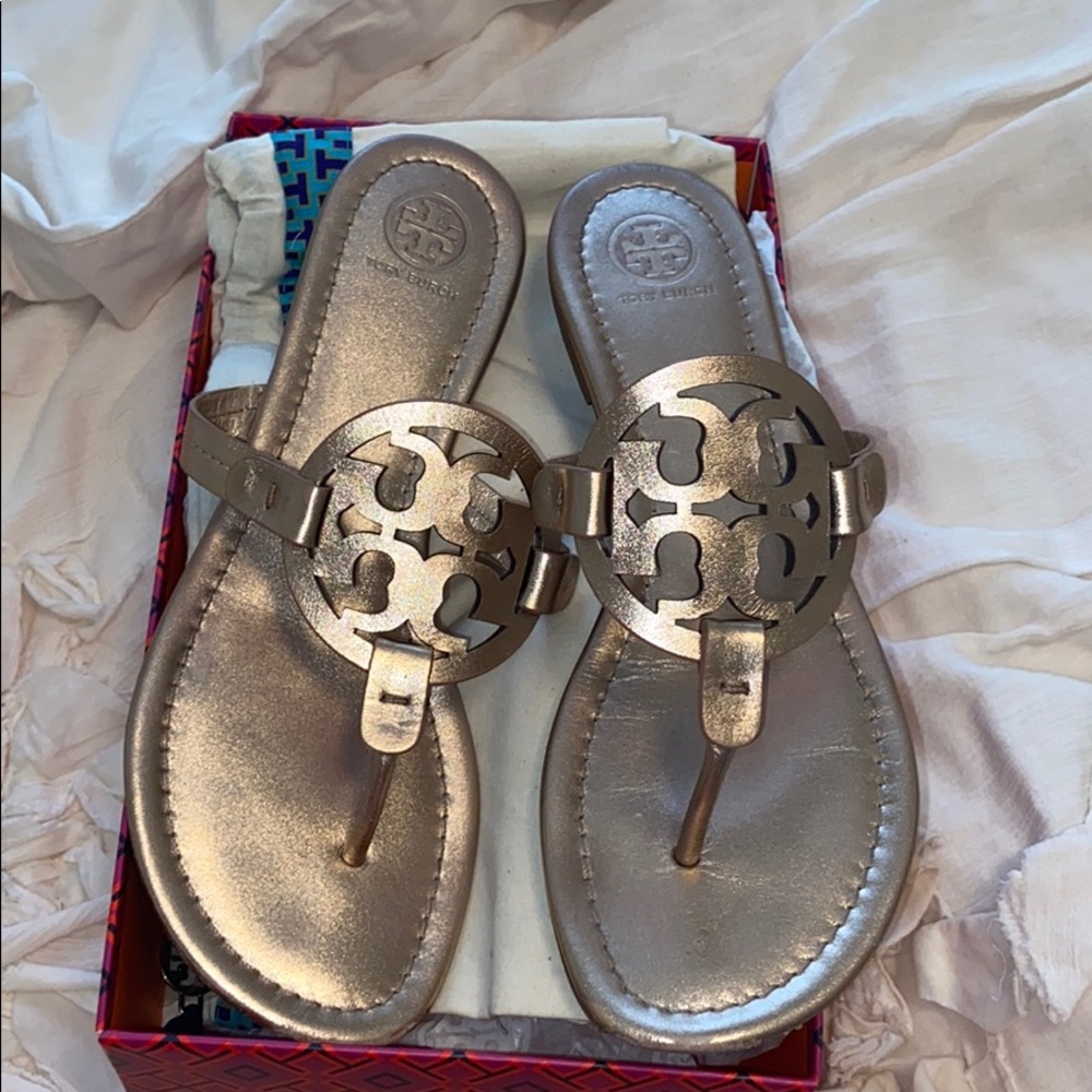 Tory Burch Miller rose gold sandals